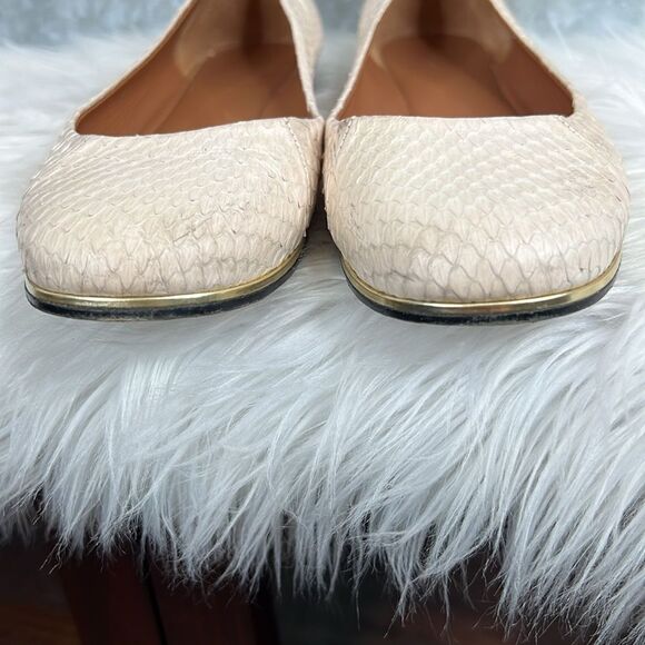 Givenchy Snakeskin Ballet Round Toes Flats Sz 37.5 - Picture 3 of 13
